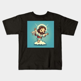 Jesus Christ Cute Drawing Illustration Kids T-Shirt